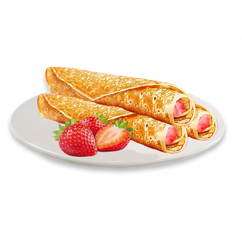 Блинчики с клубникой Блинчики с клубникой