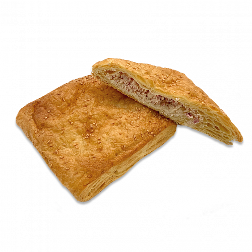 Хачапури с салями, грибами и сливочным соусом Хачапури с салями, грибами и сливочным соусом