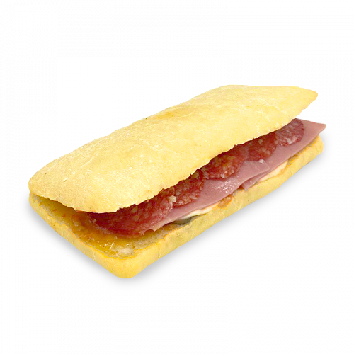 Панини с салями, ветчиной и сыром Панини с салями, ветчиной и сыром