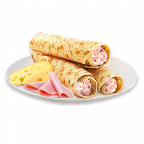 Блинчики с ветчиной и сыром Блинчики с ветчиной и сыром