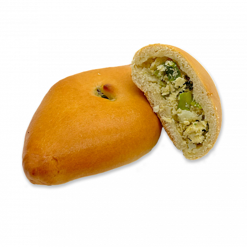 Пирожок сдобный с луком и яйцом Пирожок сдобный с луком и яйцом